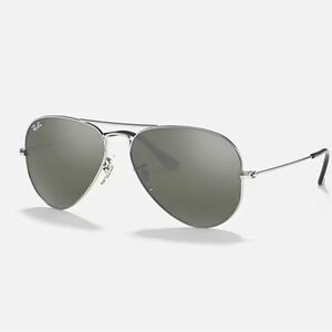 🔥Authentic Ray-Ban Classic Silver Aviator Sunglasses W3275